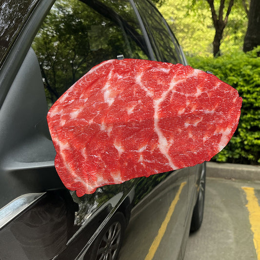 Fresh Meat Print Car Side Mirror Covers
