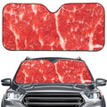 Fresh Meat Print Car Windshield Sun Shade
