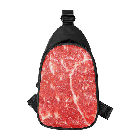 Fresh Meat Print Chest Bag
