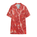 Fresh Meat Print Cotton Hawaiian Shirt