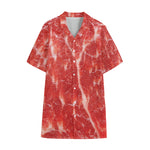 Fresh Meat Print Cotton Hawaiian Shirt