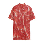 Fresh Meat Print Cotton Hawaiian Shirt