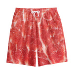 Fresh Meat Print Cotton Shorts