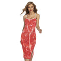 Fresh Meat Print Cross Back Cami Dress