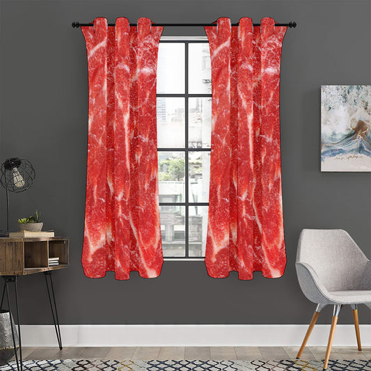 Fresh Meat Print Curtain
