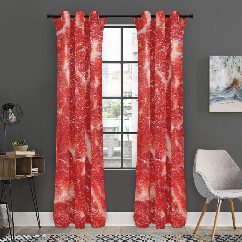 Fresh Meat Print Curtain