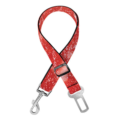 Fresh Meat Print Dog Seat Belt