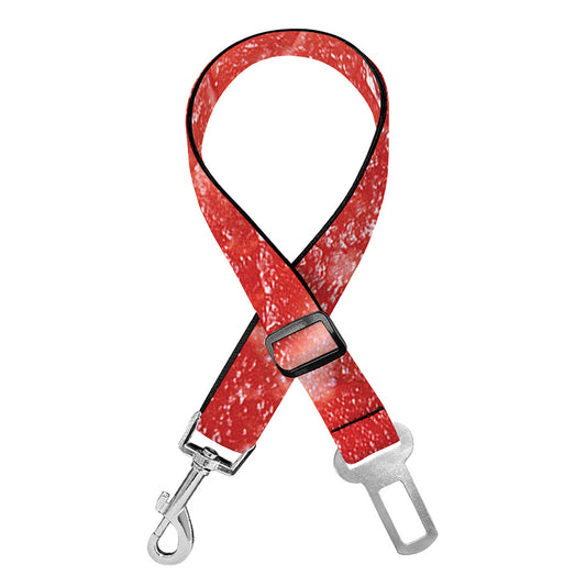 Fresh Meat Print Dog Seat Belt