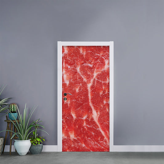 Fresh Meat Print Door Sticker