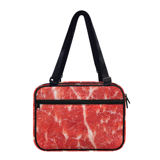 Fresh Meat Print Double Strap Bible Bag