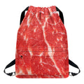 Fresh Meat Print Drawstring Backpack