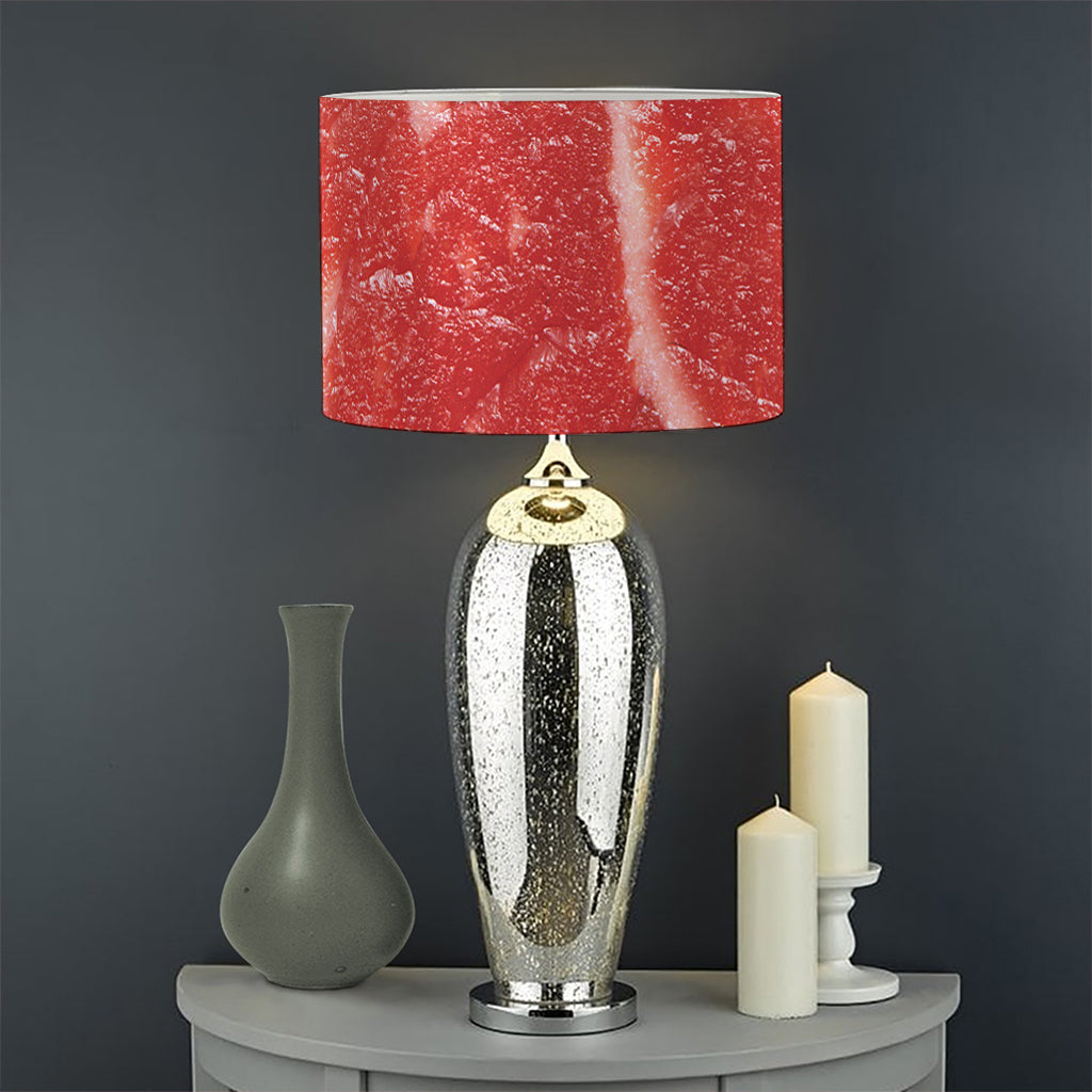 Fresh Meat Print Drum Lamp Shade