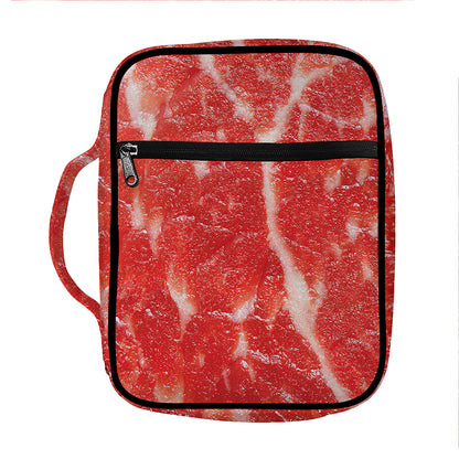 Fresh Meat Print Front Pocket Bible Bag