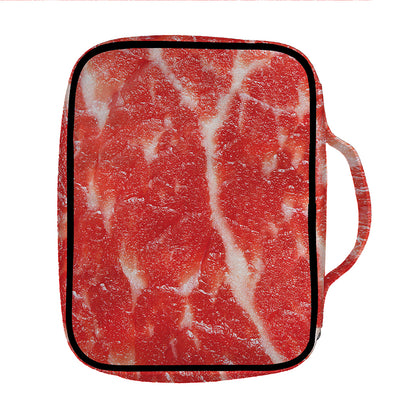 Fresh Meat Print Front Pocket Bible Bag
