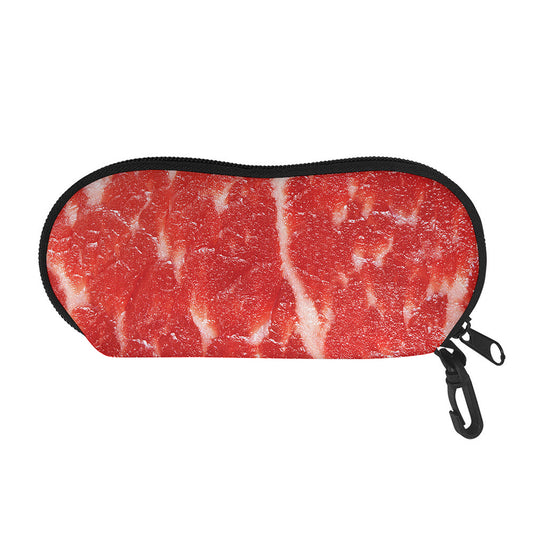 Fresh Meat Print Glasses Case