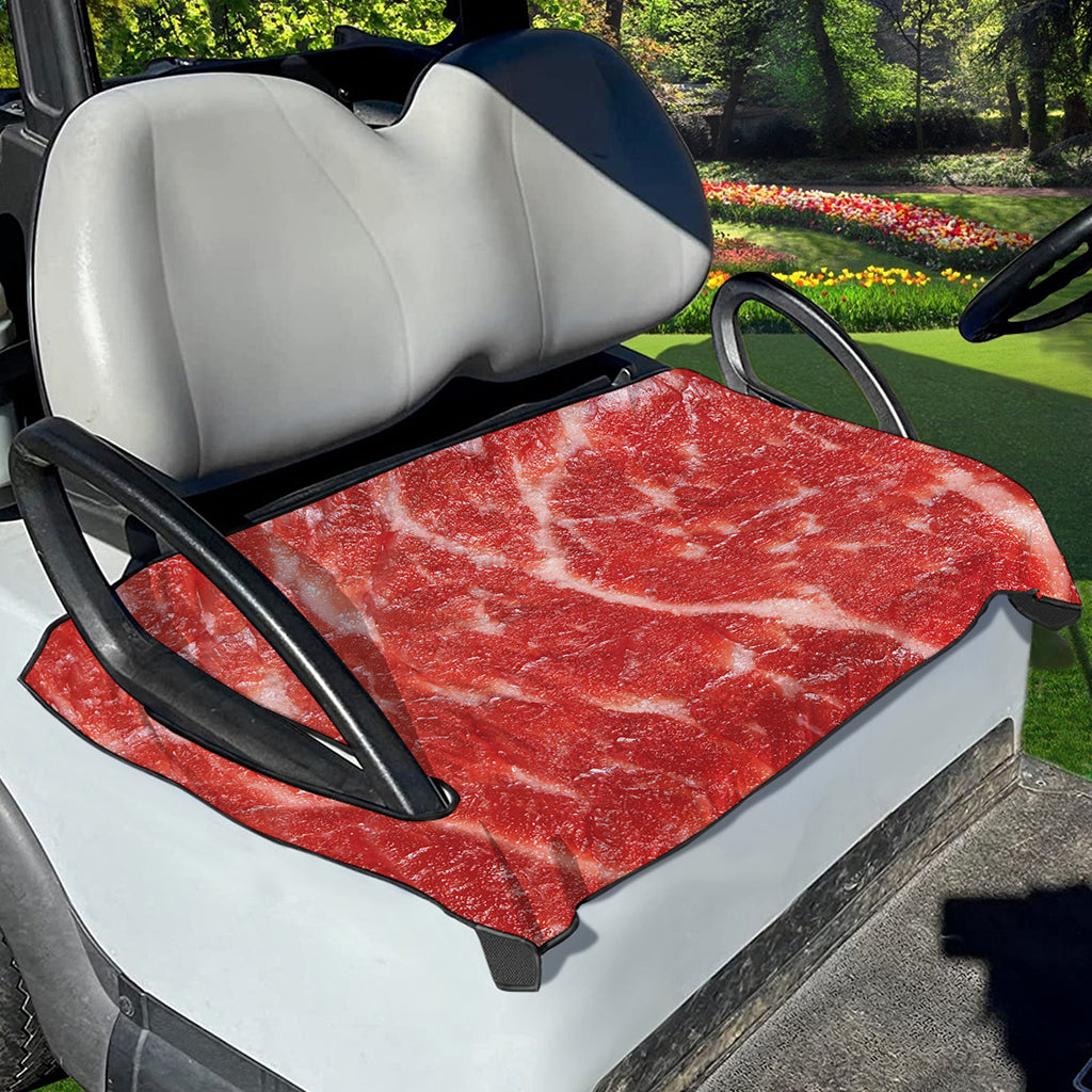 Fresh Meat Print Golf Cart Seat Cover