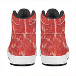 Fresh Meat Print High Top Leather Sneakers