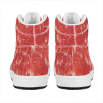 Fresh Meat Print High Top Leather Sneakers
