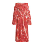 Fresh Meat Print Hooded Bathrobe