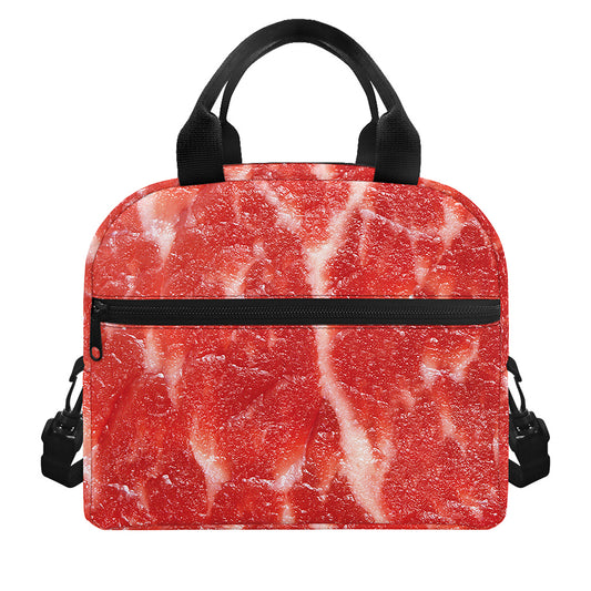 Fresh Meat Print Insulated Lunch Bag