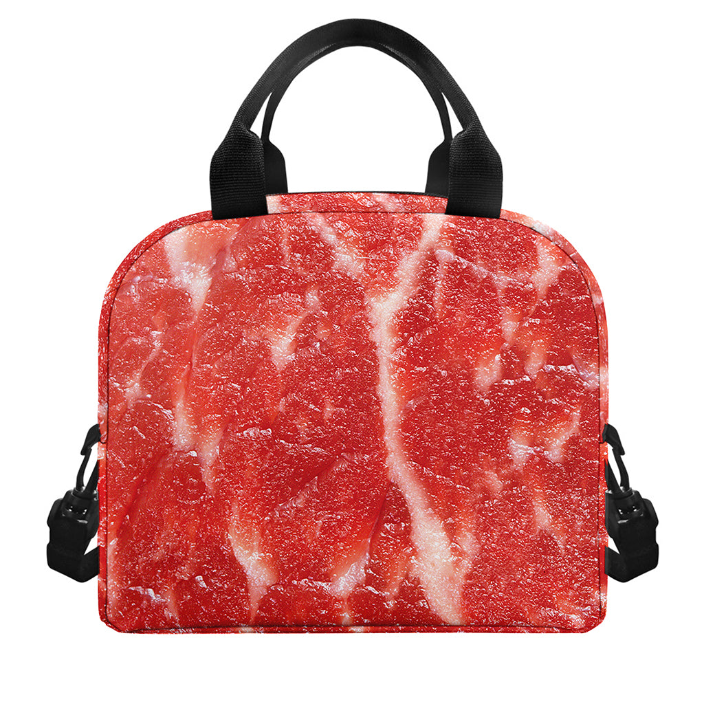 Fresh Meat Print Insulated Lunch Bag