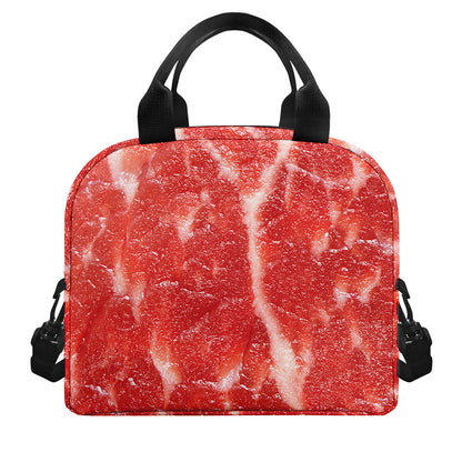 Fresh Meat Print Insulated Lunch Bag