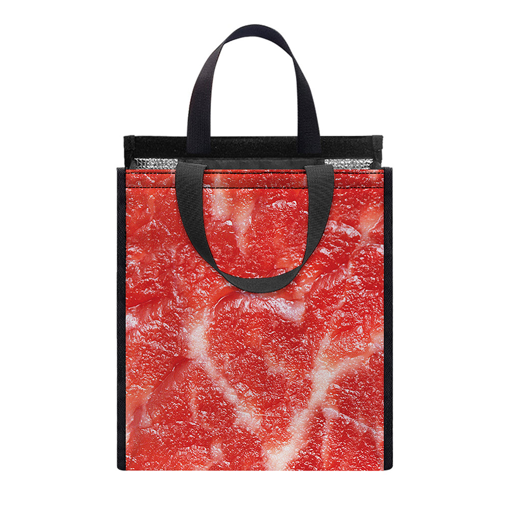 Fresh Meat Print Insulated Lunch Tote