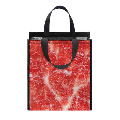 Fresh Meat Print Insulated Lunch Tote