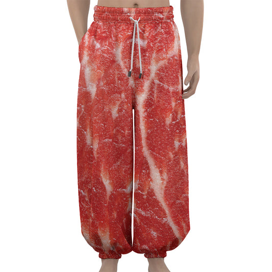 Fresh Meat Print Lantern Pants