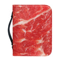 Fresh Meat Print Leather Bible Cover