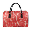 Fresh Meat Print Leather Duffel Bag