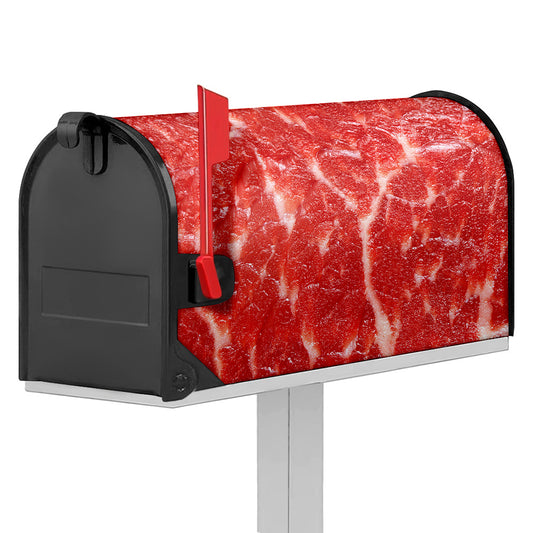 Fresh Meat Print Mailbox Cover