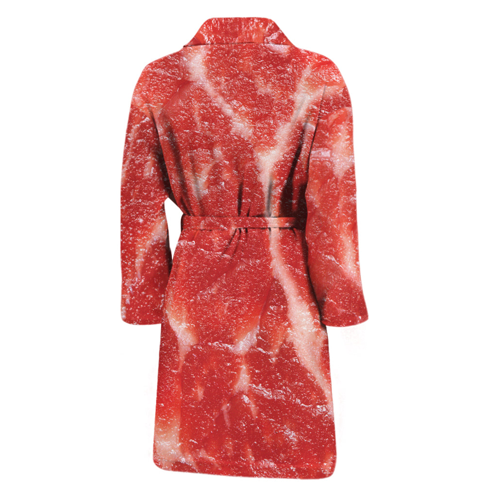 Fresh Meat Print Men's Bathrobe