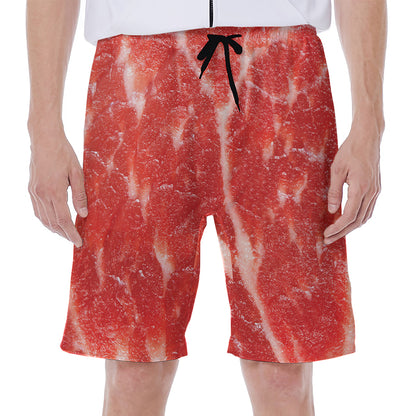 Fresh Meat Print Men's Beach Shorts