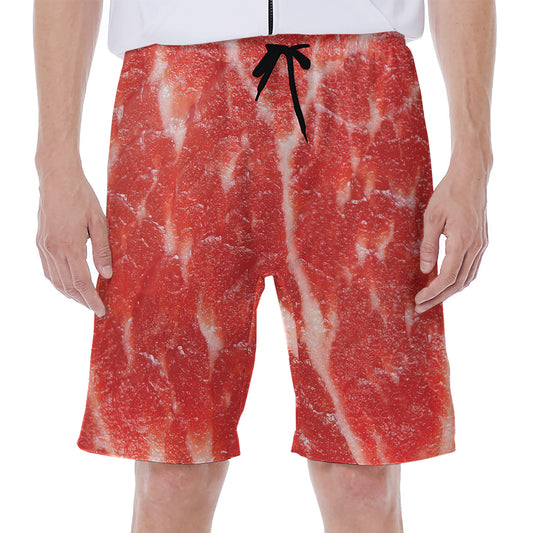 Fresh Meat Print Men's Beach Shorts