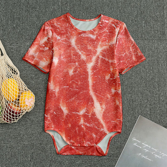 Fresh Meat Print Men's Bodysuit