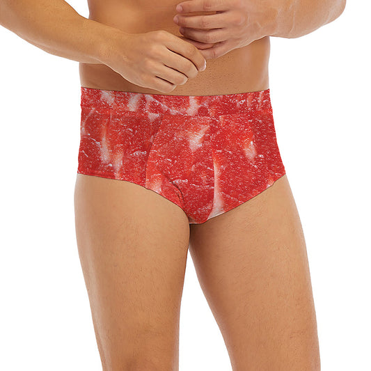 Fresh Meat Print Men's Briefs