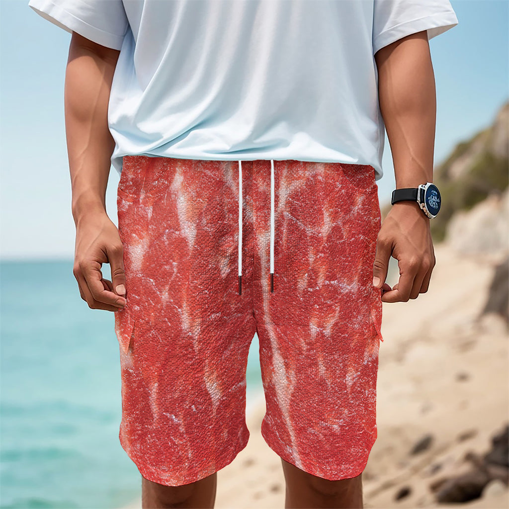 Fresh Meat Print Men's Cargo Shorts