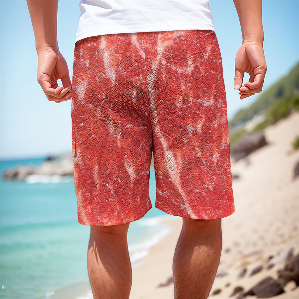 Fresh Meat Print Men's Cargo Shorts