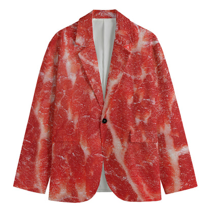 Fresh Meat Print Men's Cotton Blazer