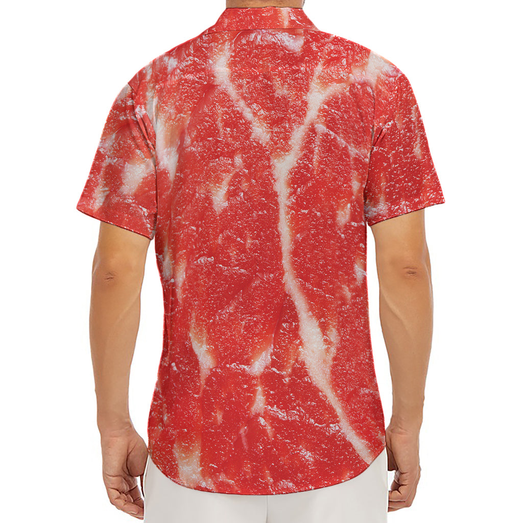 Fresh Meat Print Men's Deep V-Neck Shirt