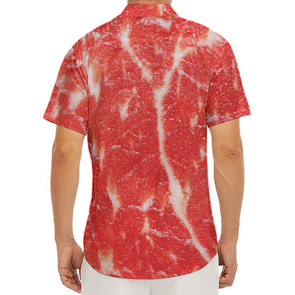 Fresh Meat Print Men's Deep V-Neck Shirt