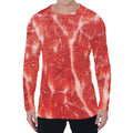 Fresh Meat Print Men's Long Sleeve T-Shirt
