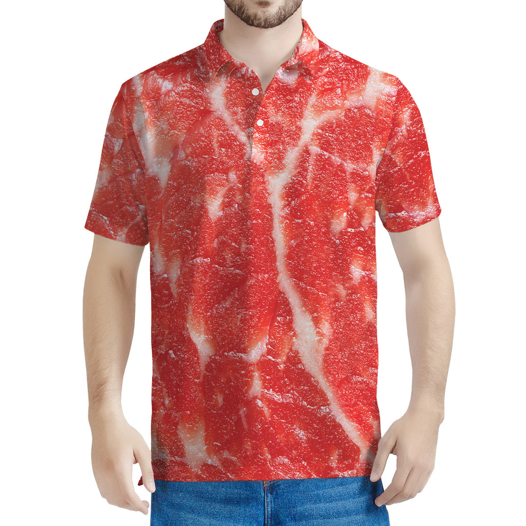Fresh Meat Print Men's Polo Shirt