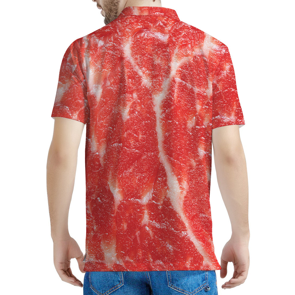 Fresh Meat Print Men's Polo Shirt