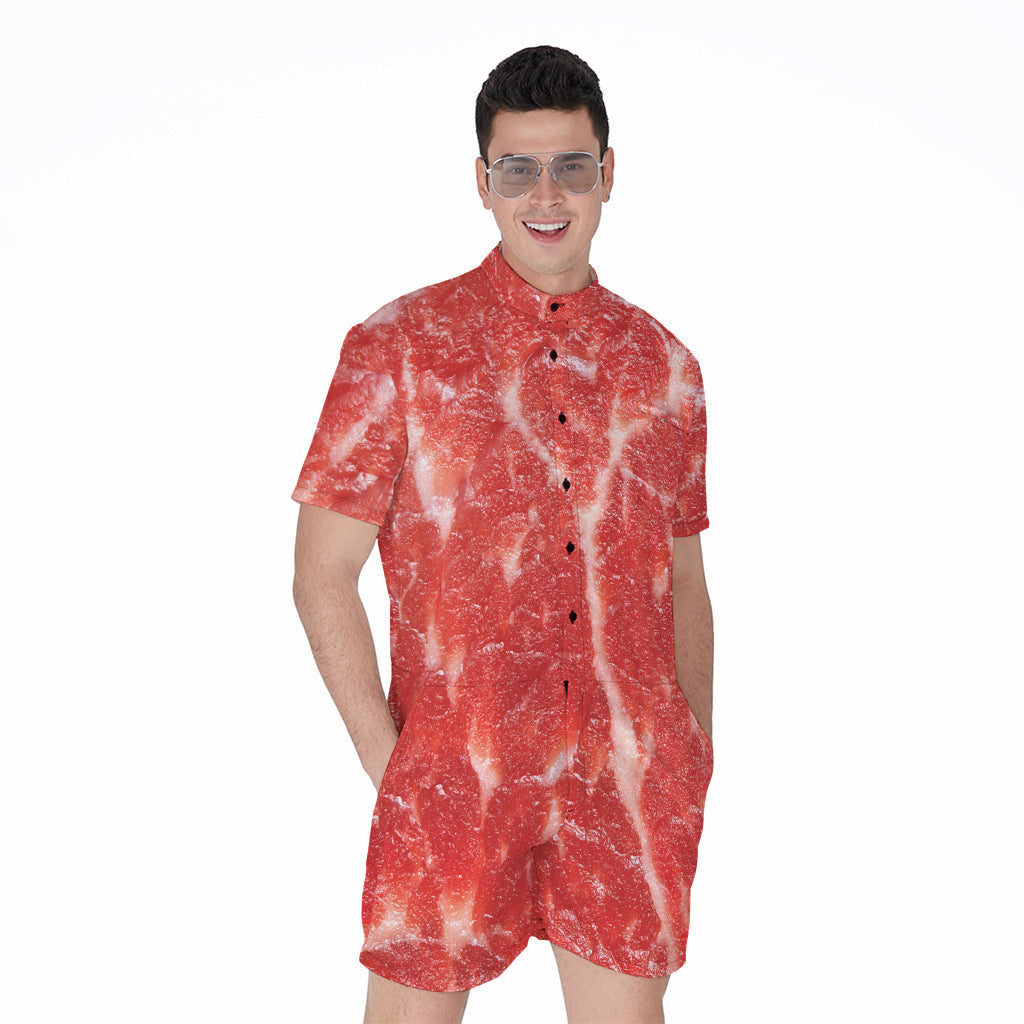 Fresh Meat Print Men's Rompers