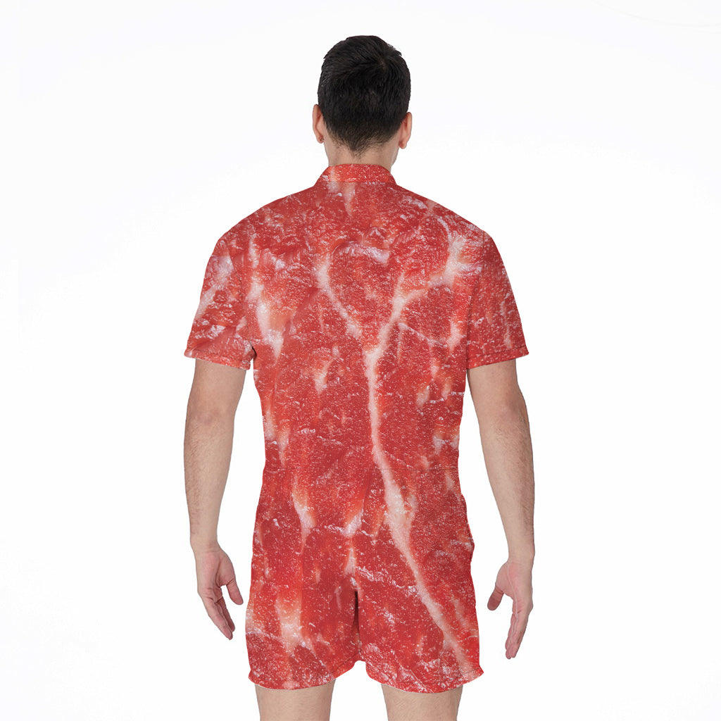 Fresh Meat Print Men's Rompers