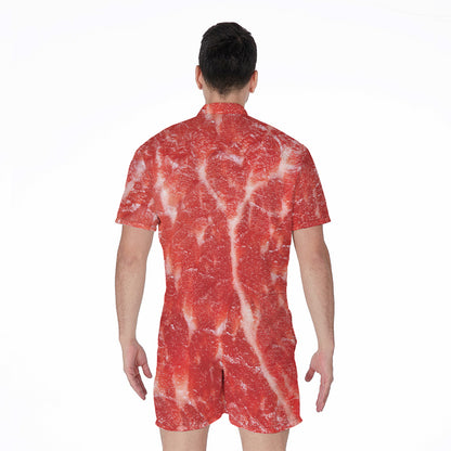 Fresh Meat Print Men's Rompers