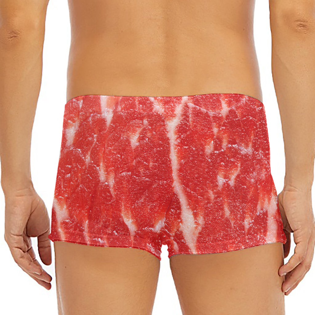 Fresh Meat Print Men's Short Boxer Briefs