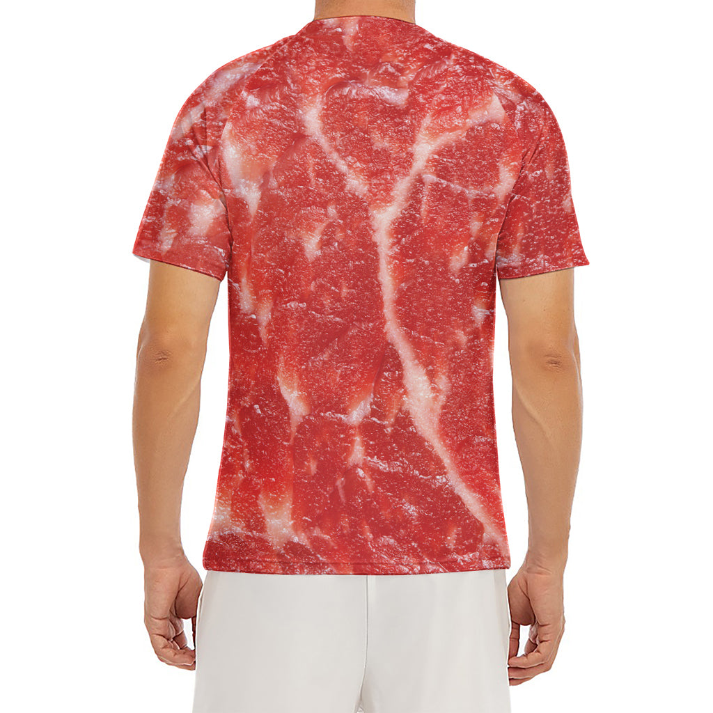 Fresh Meat Print Men's Short Sleeve Rash Guard